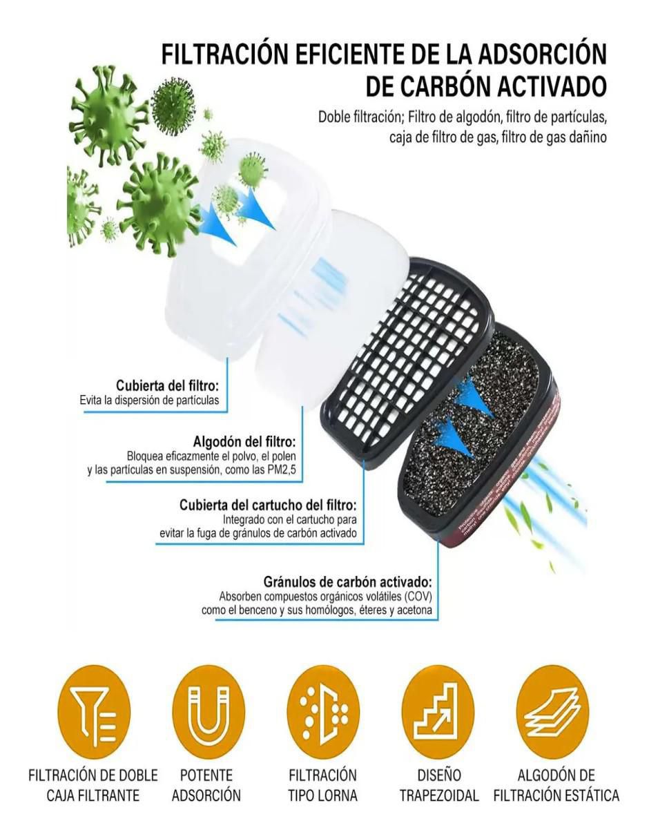 Careta facial plástico 6 piezas 5
