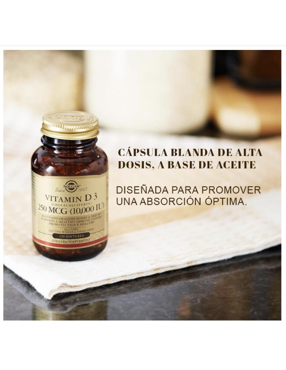 Vitamina D3 fortalece huesos y defensas cápsulas unisex 3