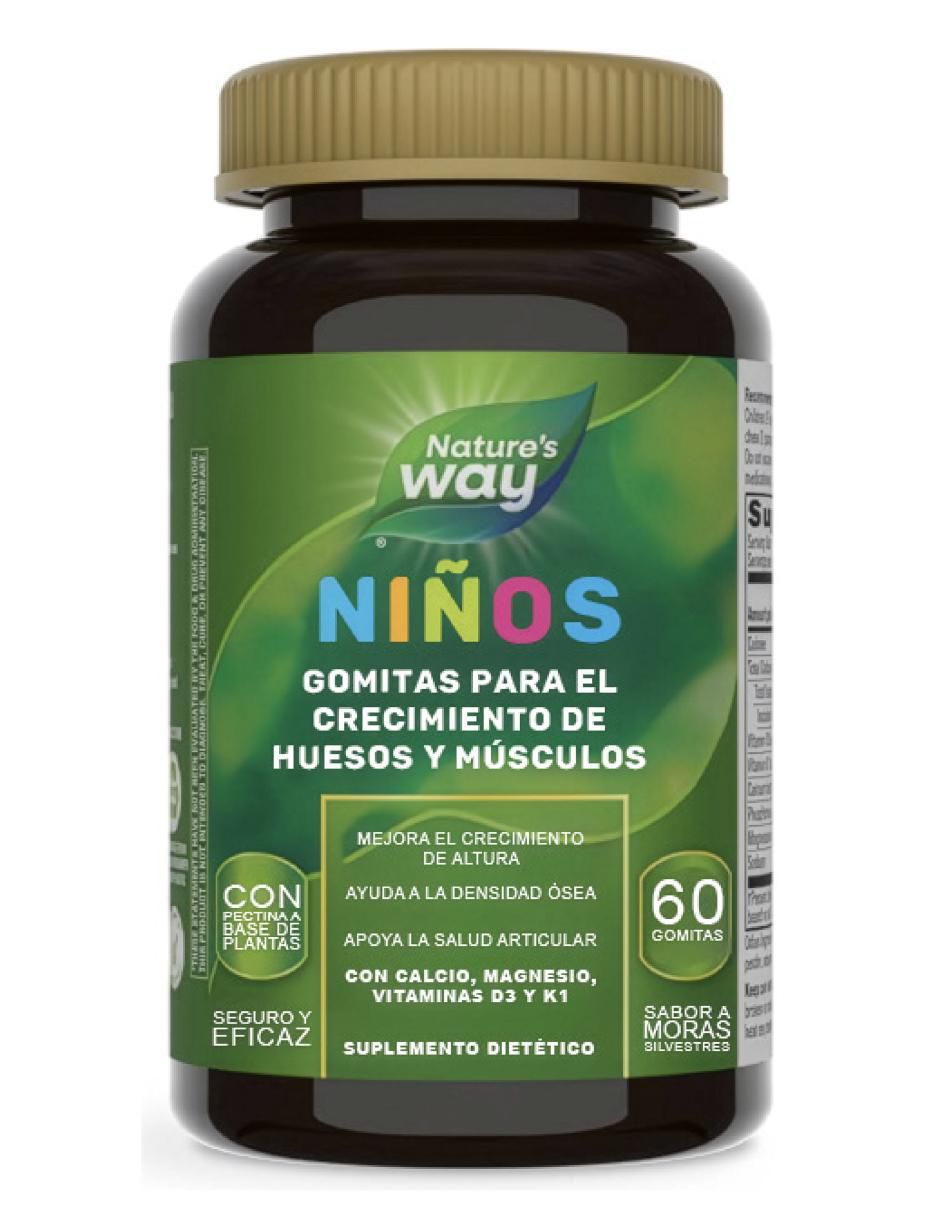 Vitaminas niños crecimiento huesos sanos con D3 K1 calcio magnesio con multivitamínico sabor frutal de 60 gomitas Vitaminas niños crecimiento huesos sanos con D3 K1 calcio magnesio con multivitamínico sabor frutal de 60 gomitas