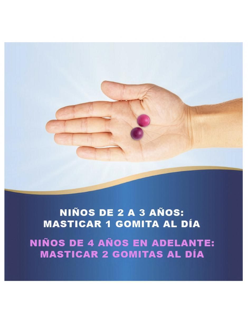 Vitaminas niños crecimiento huesos sanos con D3 K1 calcio magnesio con multivitamínico sabor frutal de 60 gomitas 4