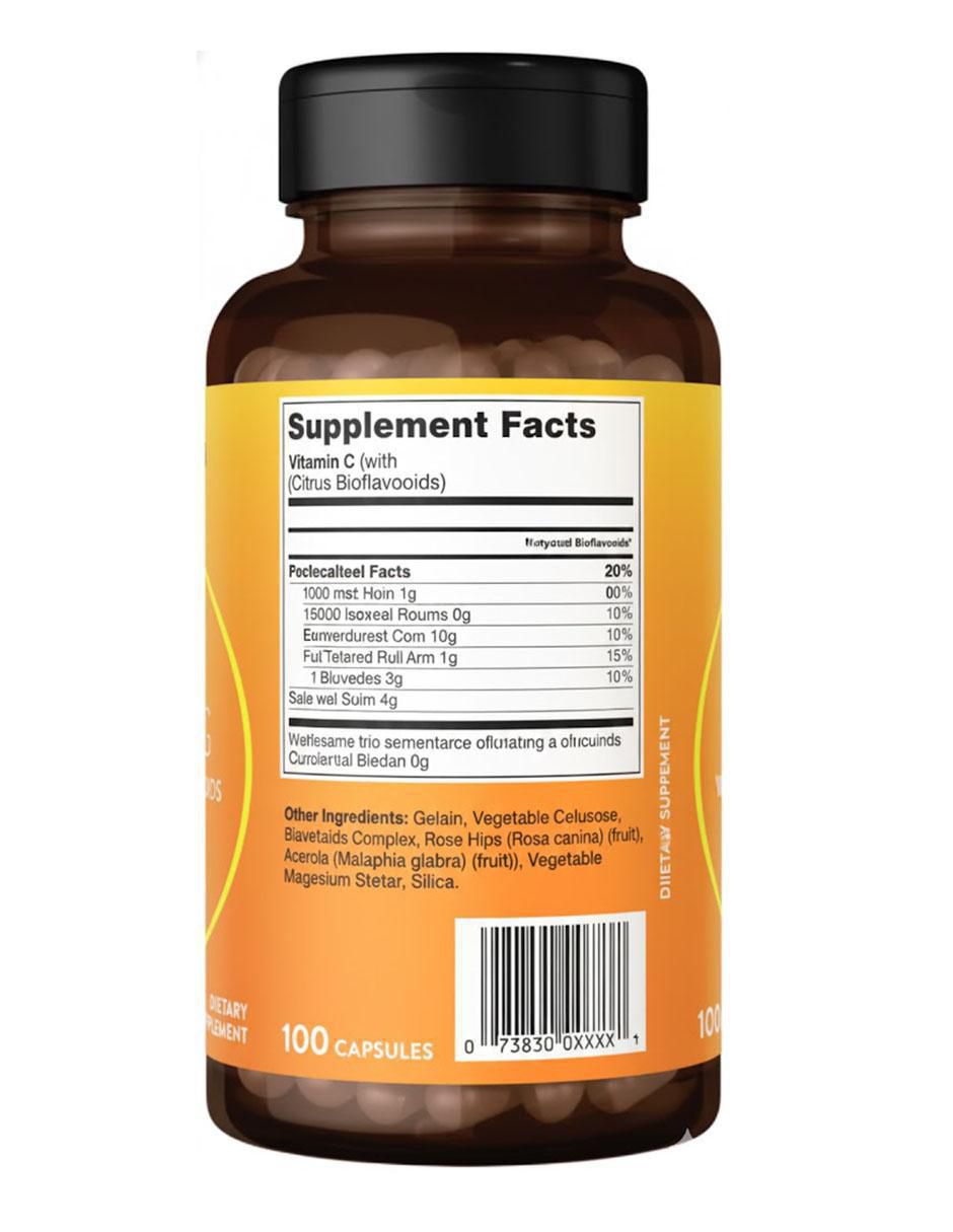 Vitamina C 1000 mg Immune Support de 100 cápsulas 2