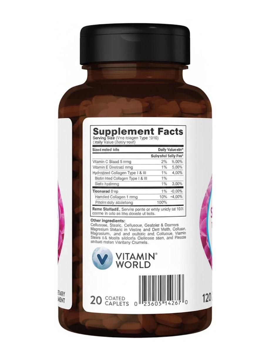 Fórmula para cabello, piel y uñas con vitaminas y minerales de 120 cápsulas 2
