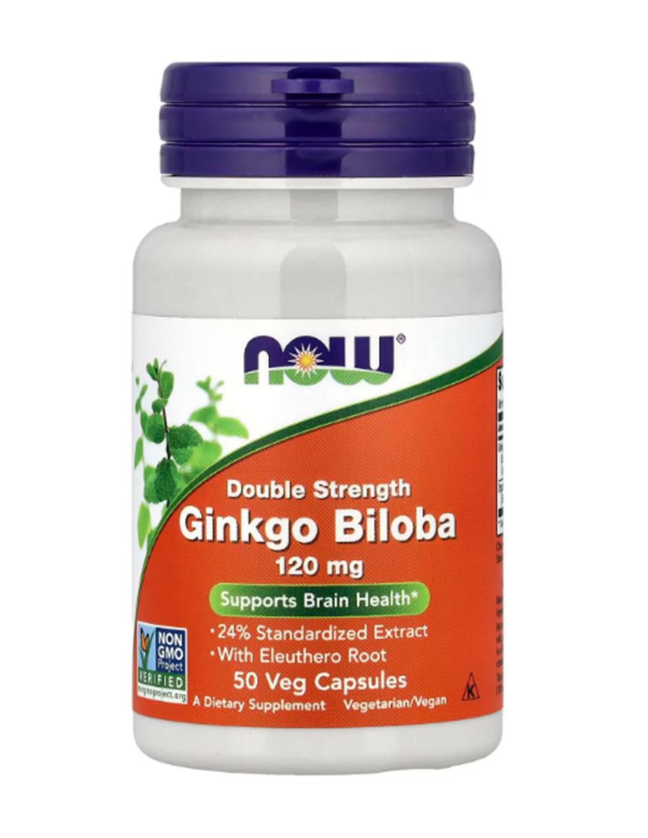 Suplemento alimenticio foods con raíz de eleuterococo con Ginkgo Biloba de 50 cápsulas