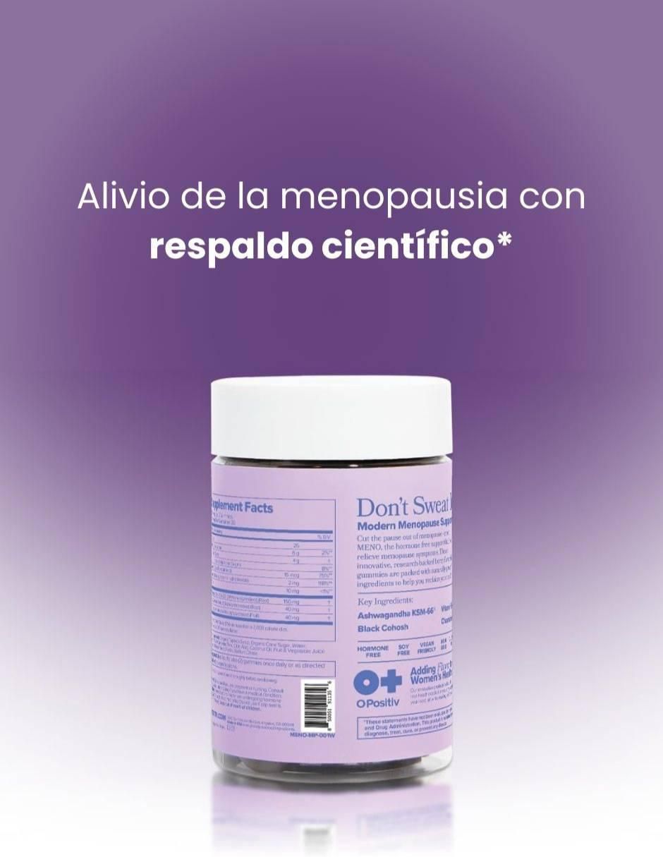 Meno gomitas para menopausia con cohosh negro sabor arándano de 60 gomitas 2