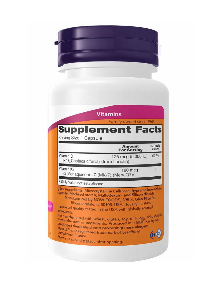 Mega D3 y MK-7 con vitamina D3 y K2 de 30 cápsulas 2