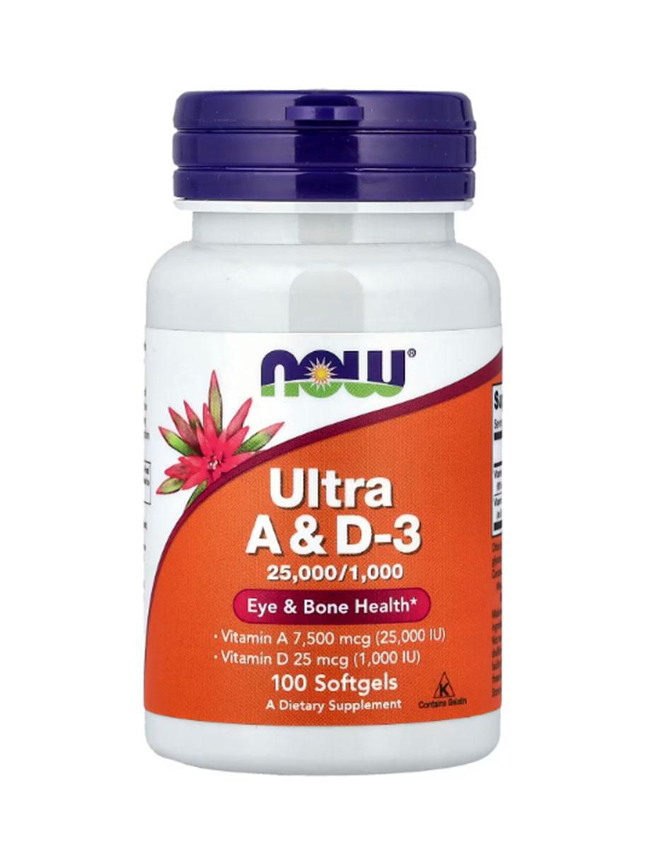 Ultra A y D3 con vitamina A de 100 cápsulas