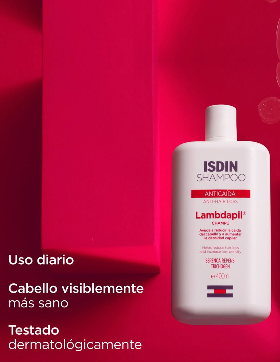 Shampoo anticaída para cabello Lambdapil 400 ml 3