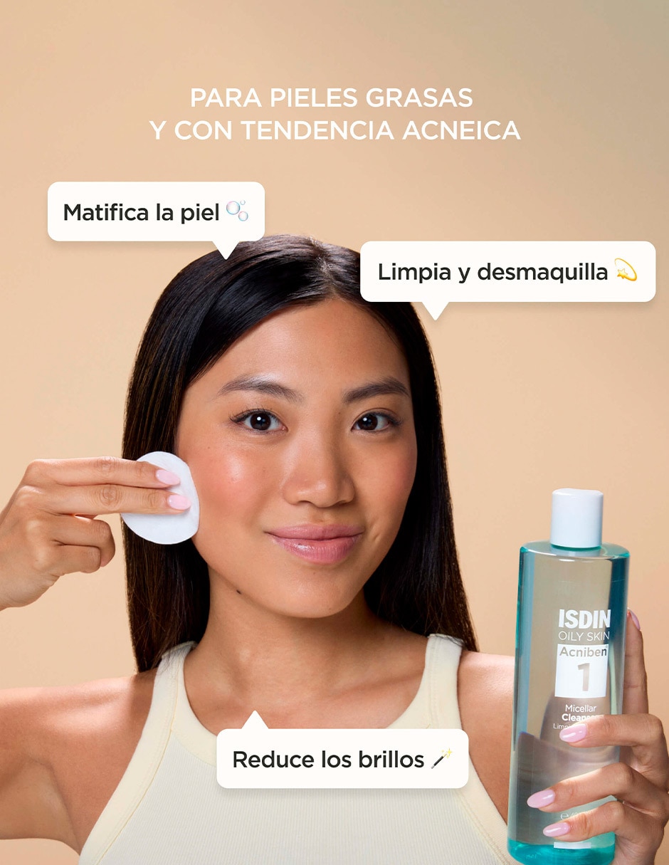 Limpiador facial Acniben Micellar Cleanser para desmaquillar 5