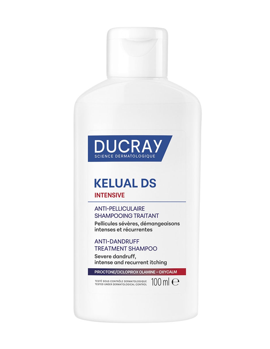 Shampoo anticaspa para cabello graso Kelual ds intensive para caspa severa, ardor y comezón intensa con tecnología antifúngica reforzada Ducray 100 ml Shampoo anticaspa para cabello graso Kelual ds intensive para caspa severa, ardor y comezón intensa con tecnología antifúngica reforzada Ducray 100 ml