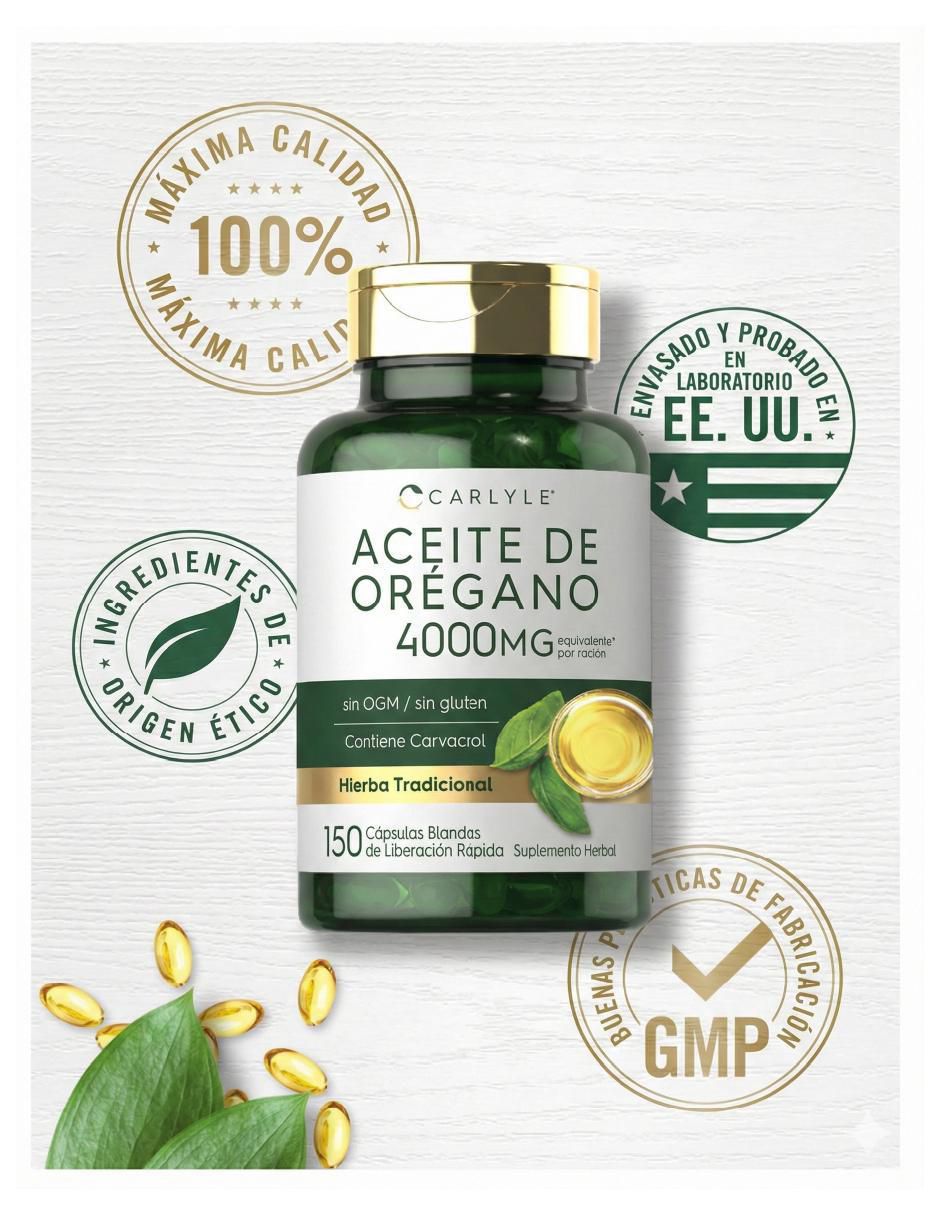 Aceite orégano sabor herbal de 150 cápsulas 2