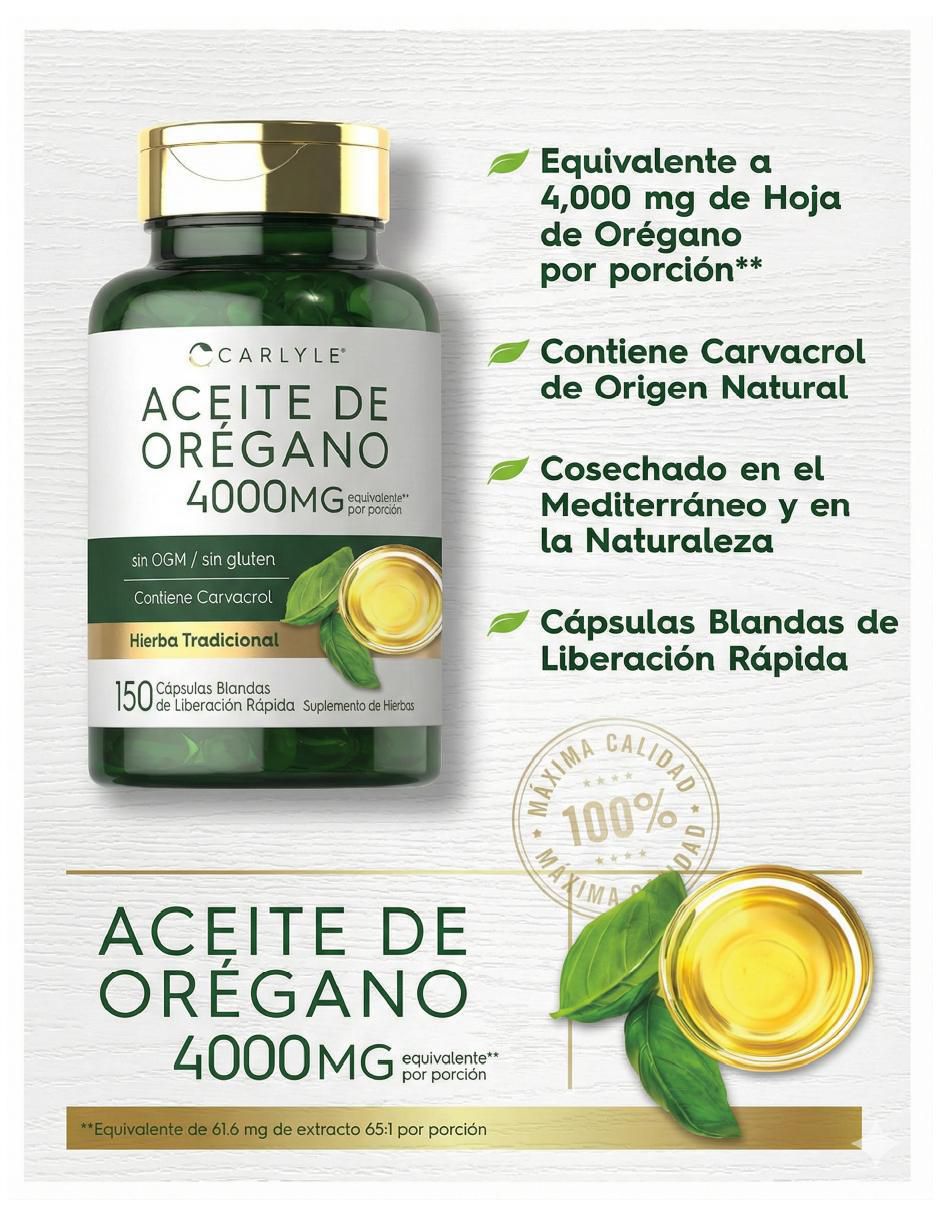 Aceite orégano sabor herbal de 150 cápsulas 5