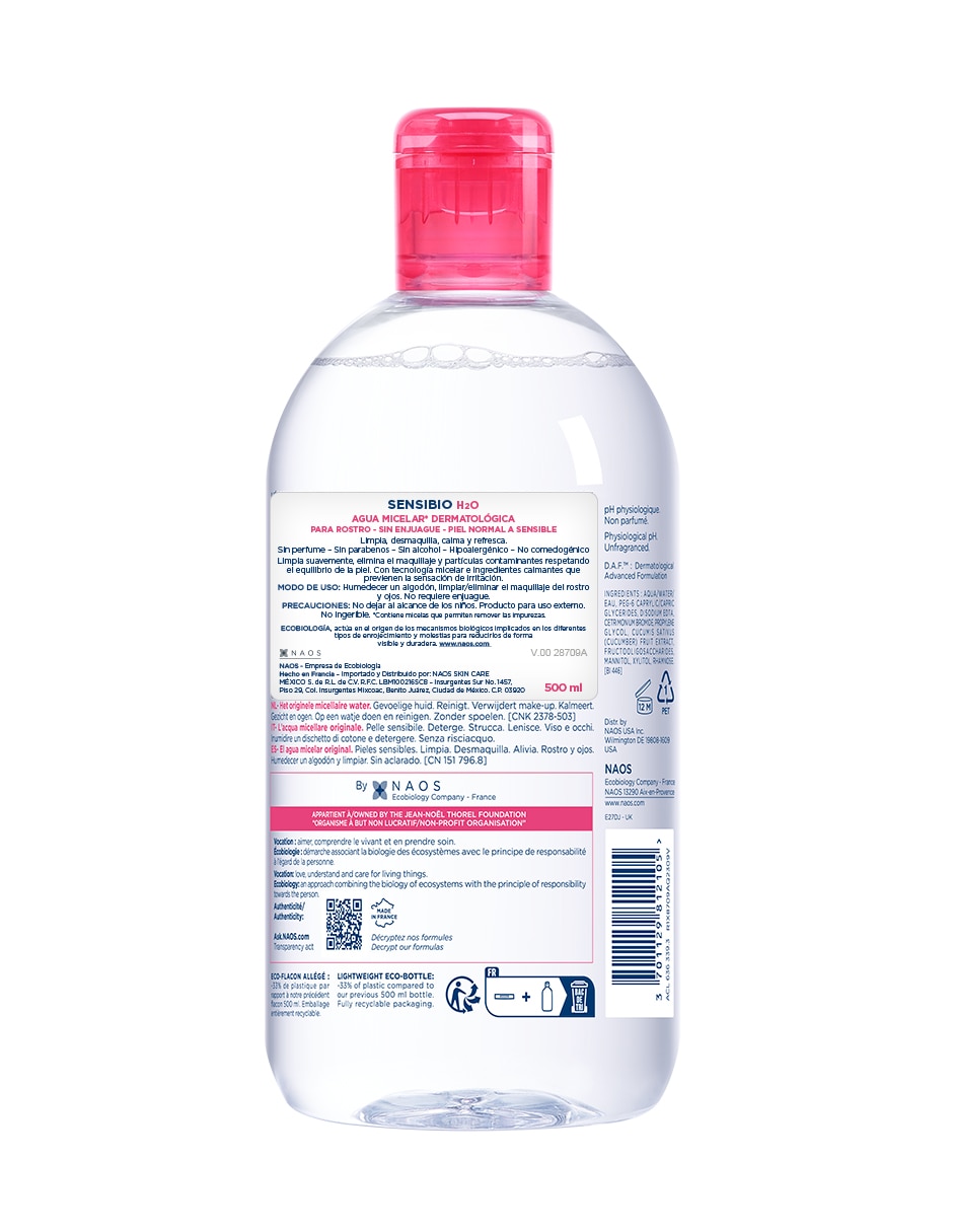 Limpiadores facial Sensibio H2O para sensibilidad y enrojecimiento 2
