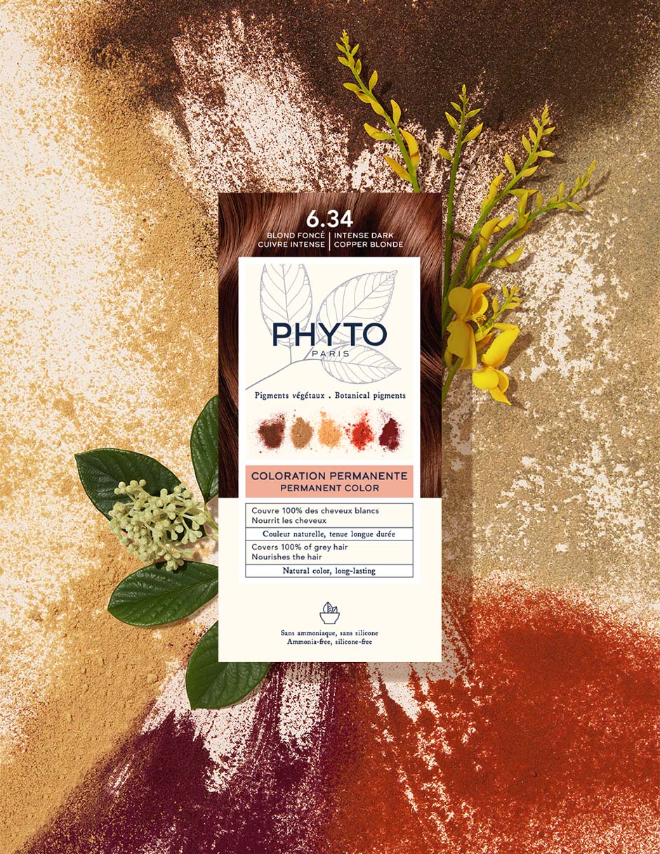 Tinte para cabello coloration permanente botanical pigments 6.34 rubio obscuro dorado cobrizo 2