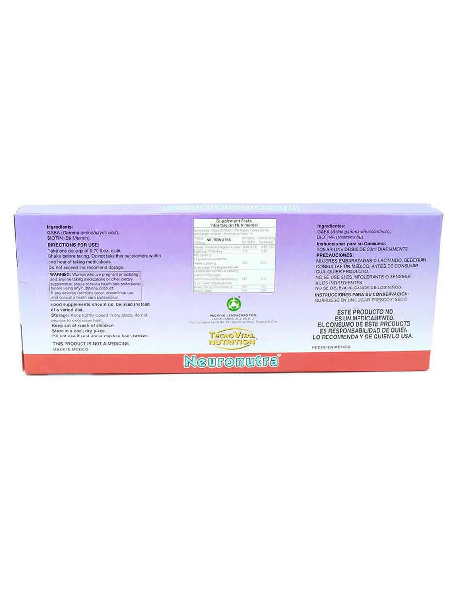 Suplemento alimenticio con gaba y biotina de 10 ampolletas 2
