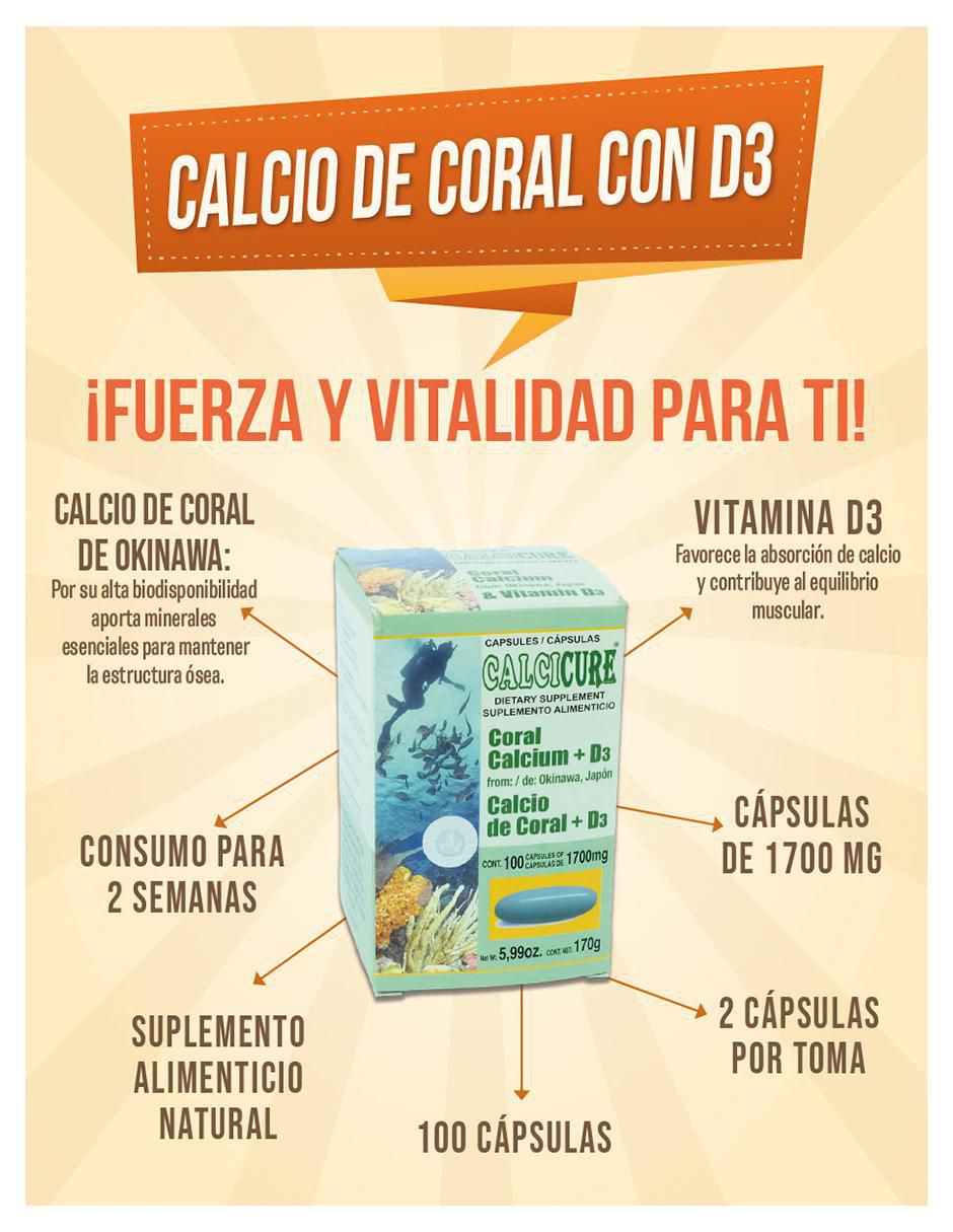 Suplemento alimenticio con calcio de coral de Okinawa de 100 cápsulas 6