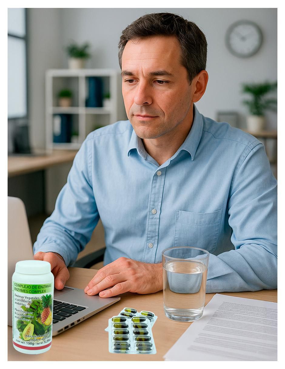 Kit de suplementos alimenticios Aceite de Silimarina del Cardo Rojo y un Complejo de Enzimas 7