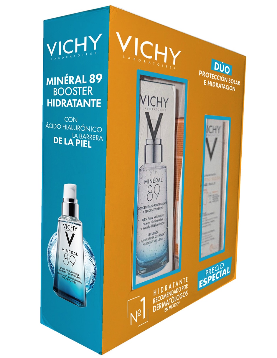 Kit de protector solar FPS 50+ UV Age Daily + Mineral 89 Booster Capital Soleil 2