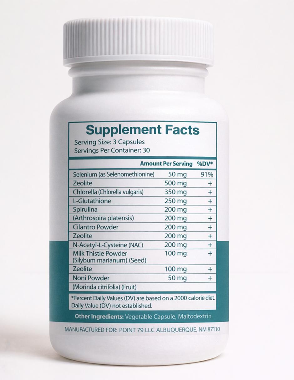 Zeolite Cleanse Megaformula con selenio de 90 cápsulas 2