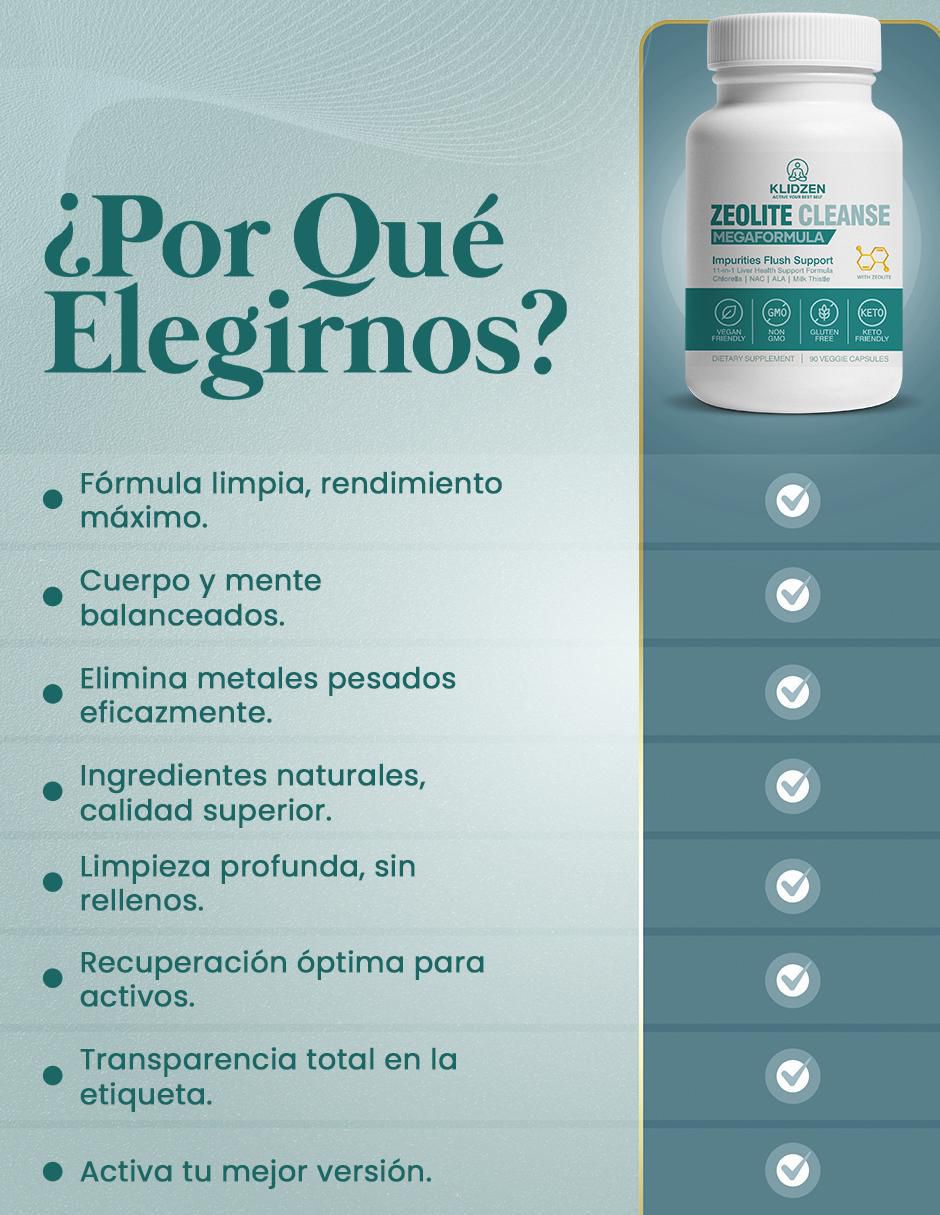 Zeolite Cleanse Megaformula con selenio de 90 cápsulas 4