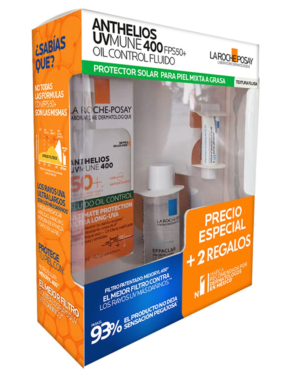Kit de protector solar FPS 50+ Anthelios UVMune 400 FPS50+ Oil Control Fluido 7