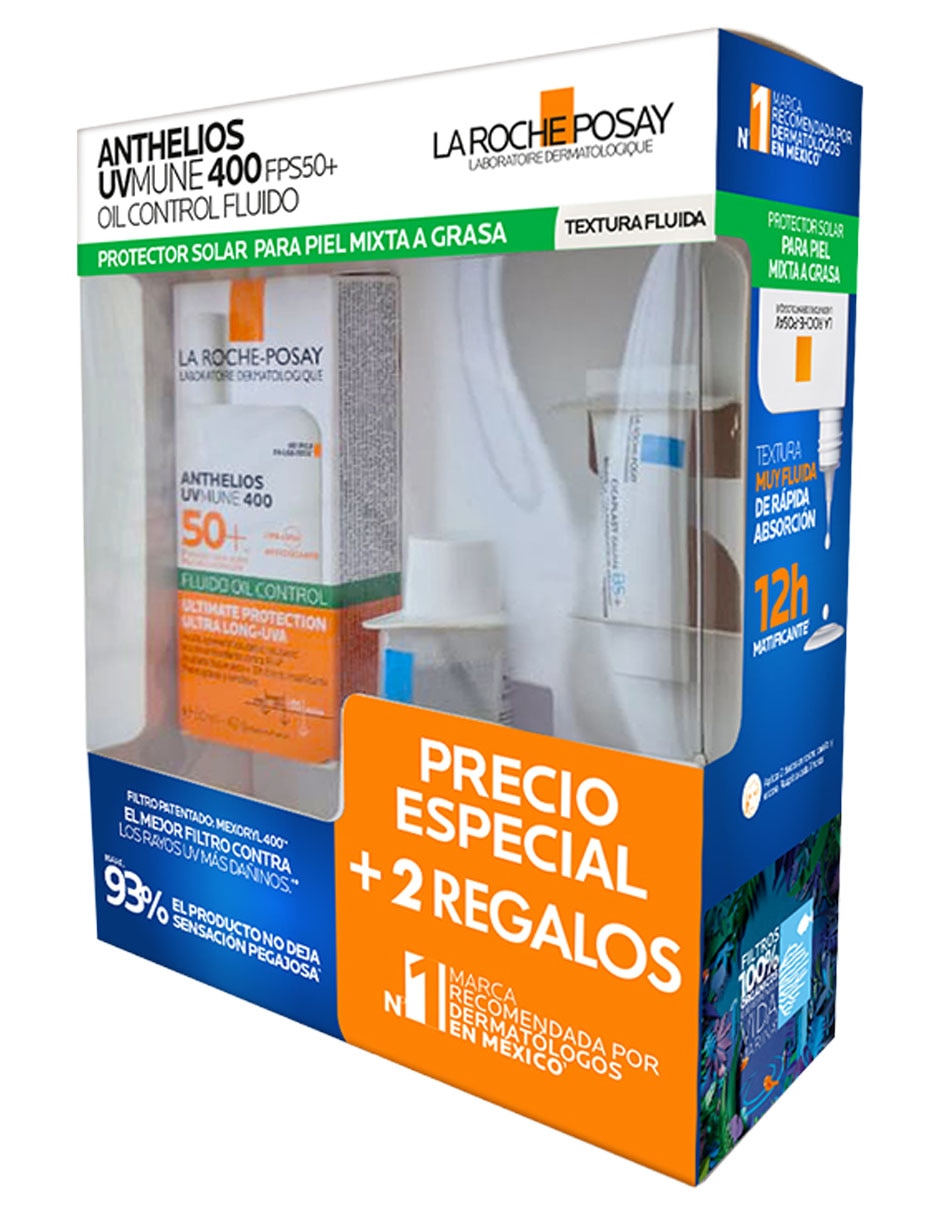 Kit de protector solar FPS 50+ Anthelios UVMune 400 FPS50+ Oil Control Fluido 8