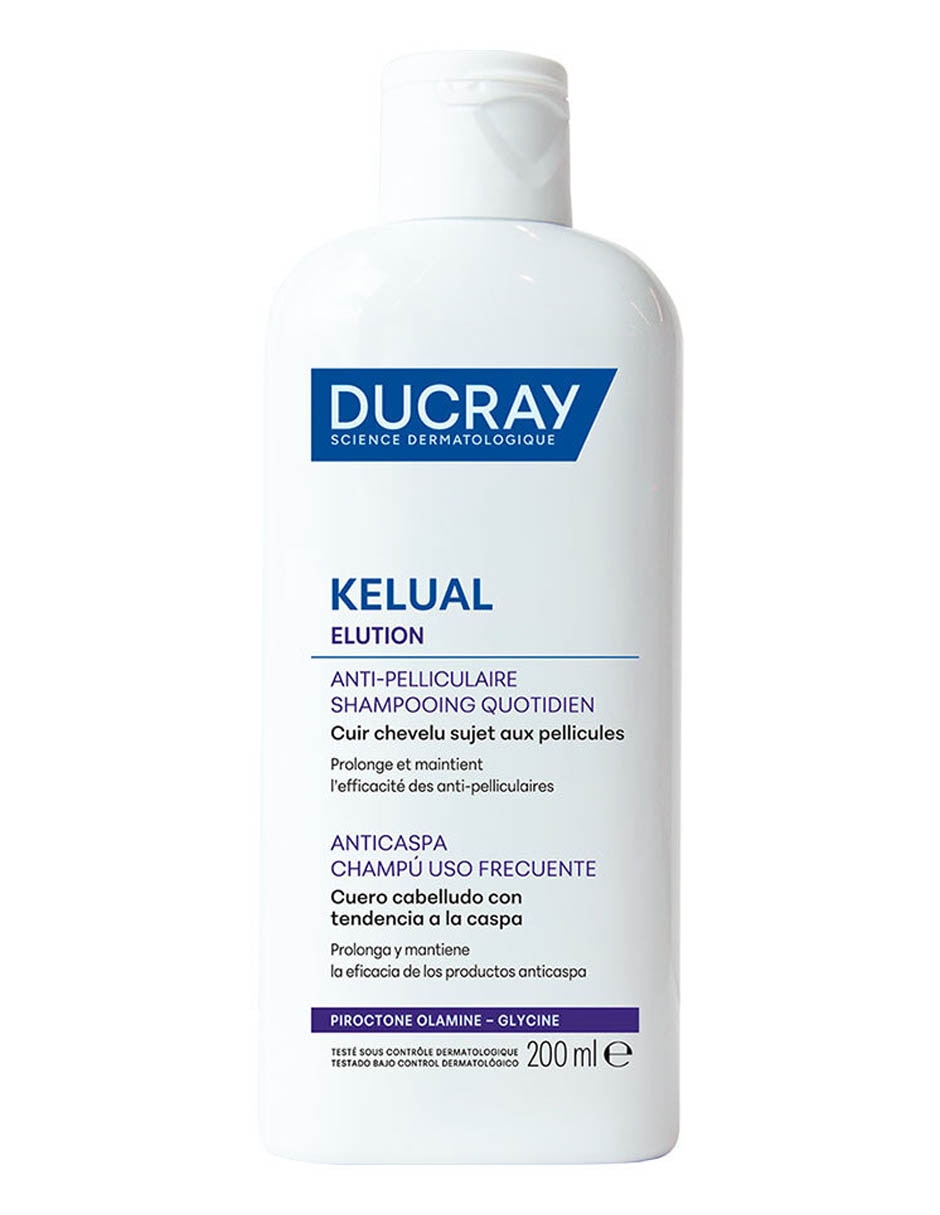 Shampoo dermatológico caspa grasa para cabello graso kelual elution ducray 200 ml Shampoo dermatológico caspa grasa para cabello graso kelual elution ducray 200 ml