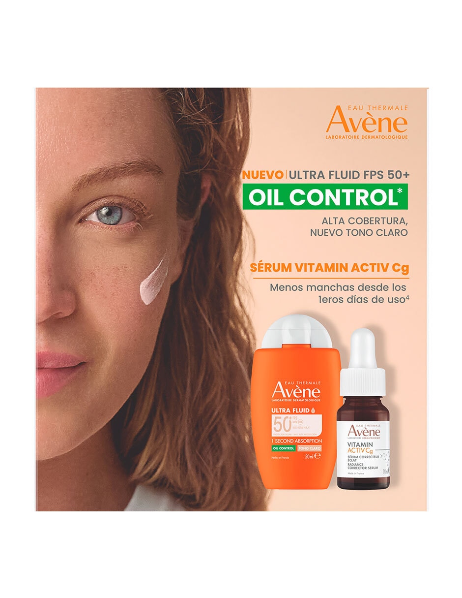 Protector solar FPS 50+ ultra fluido oil control + mini suero vitamin Cg  60 ml 4