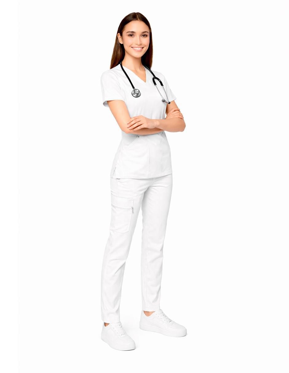 Pijama quirúrgica estilo relajado para mujer