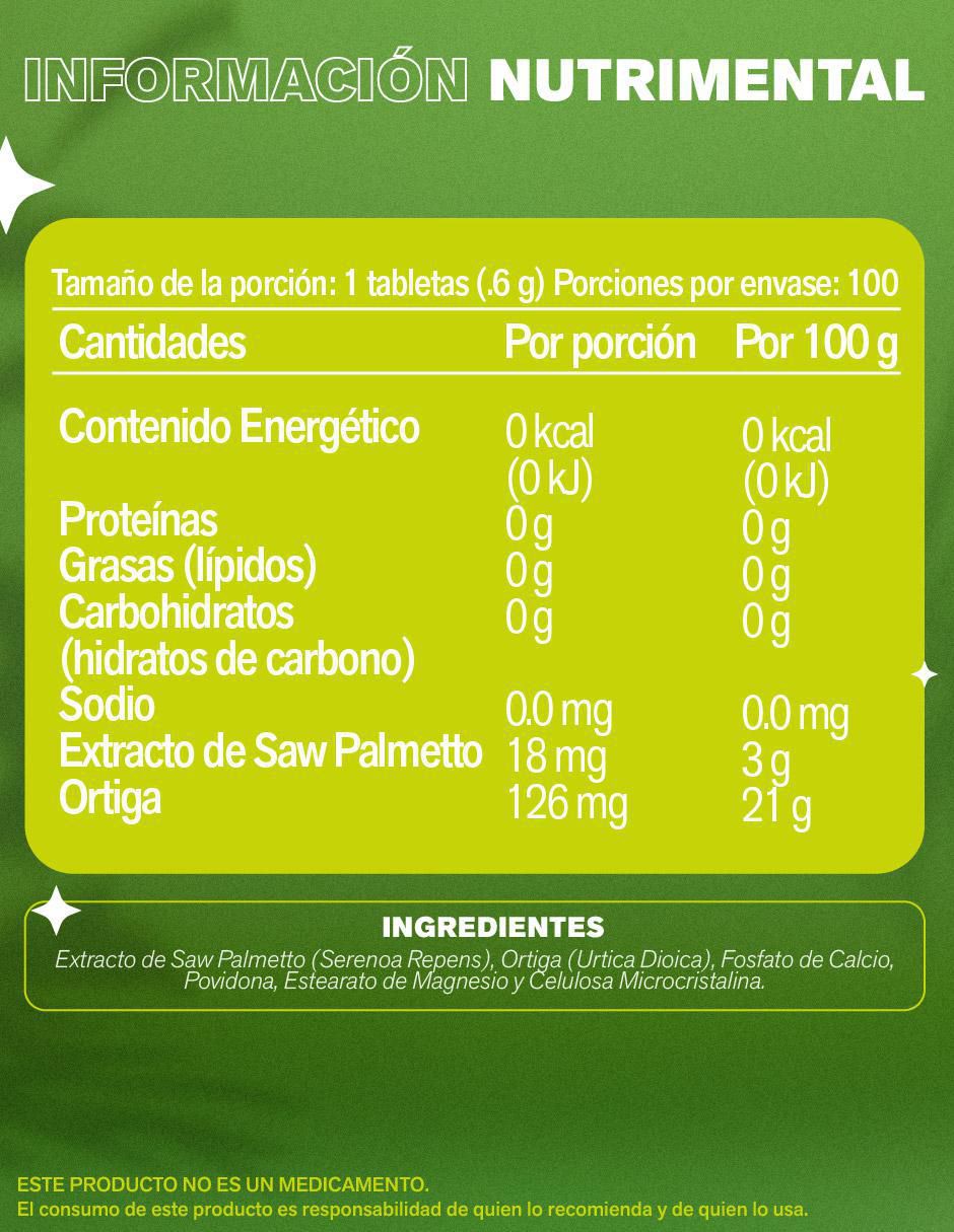 Saw palmetto de 100 tabletas 9