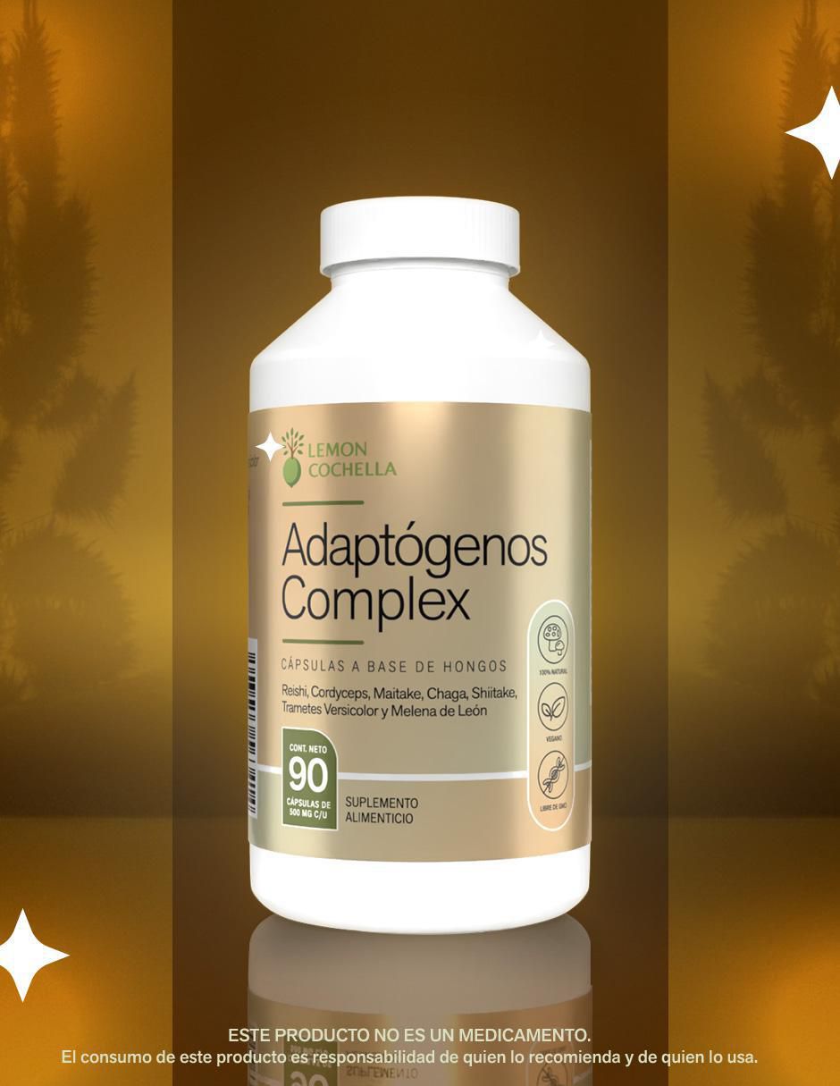 Adaptógenos Complex con hongo reishi, trametes versicolor, melena de león, cordyceps, maitake, chaga y shitake de 90 cápsulas 2