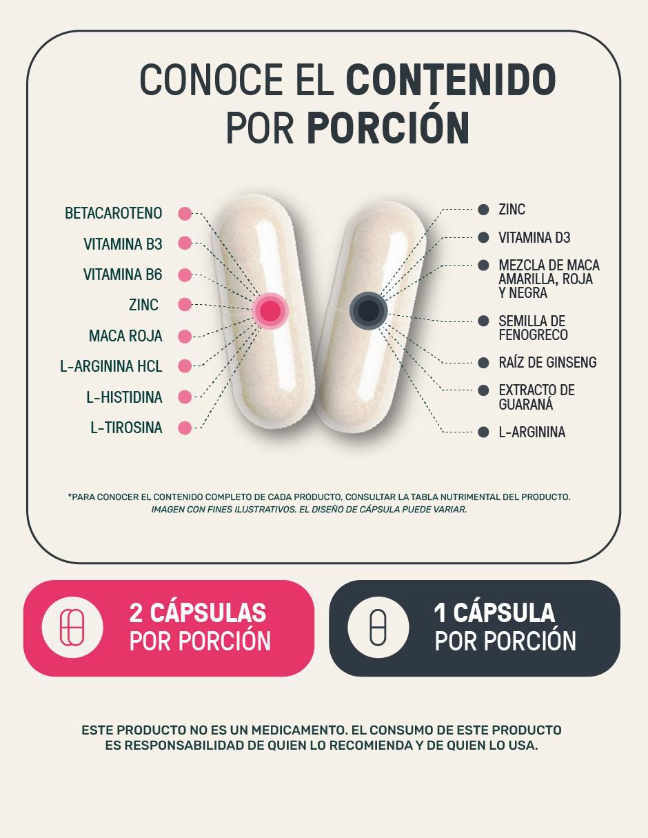 Set de suplementos alimenticios Él y ella con vitamina D3 3