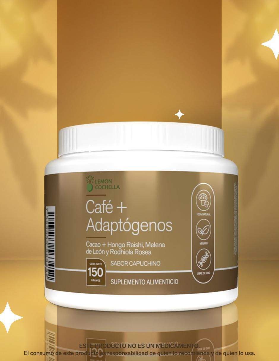 Café + adaptógenos con hongo reishi, melena de león y rodhiola rosea sabor capuccino de 150 g 2