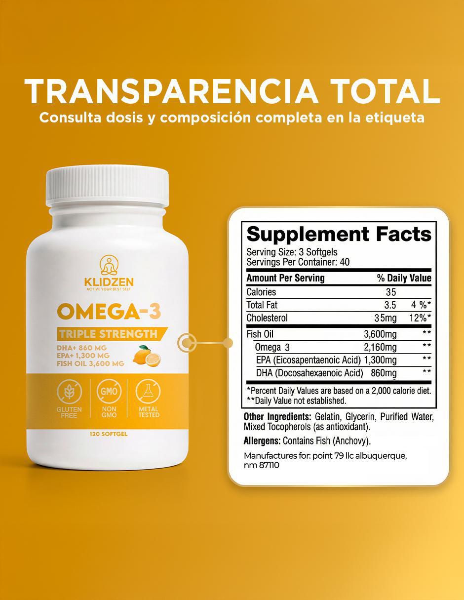Omega 3 sabor limón de 120 cápsulas 7
