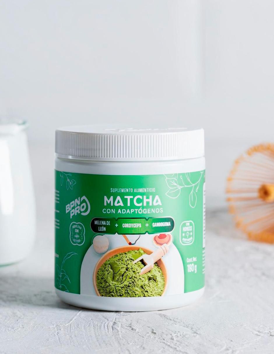 Matcha Con Adaptógenos con hongo reishi, melena de león y rodhiola rosea sabor matcha de 180 g 11
