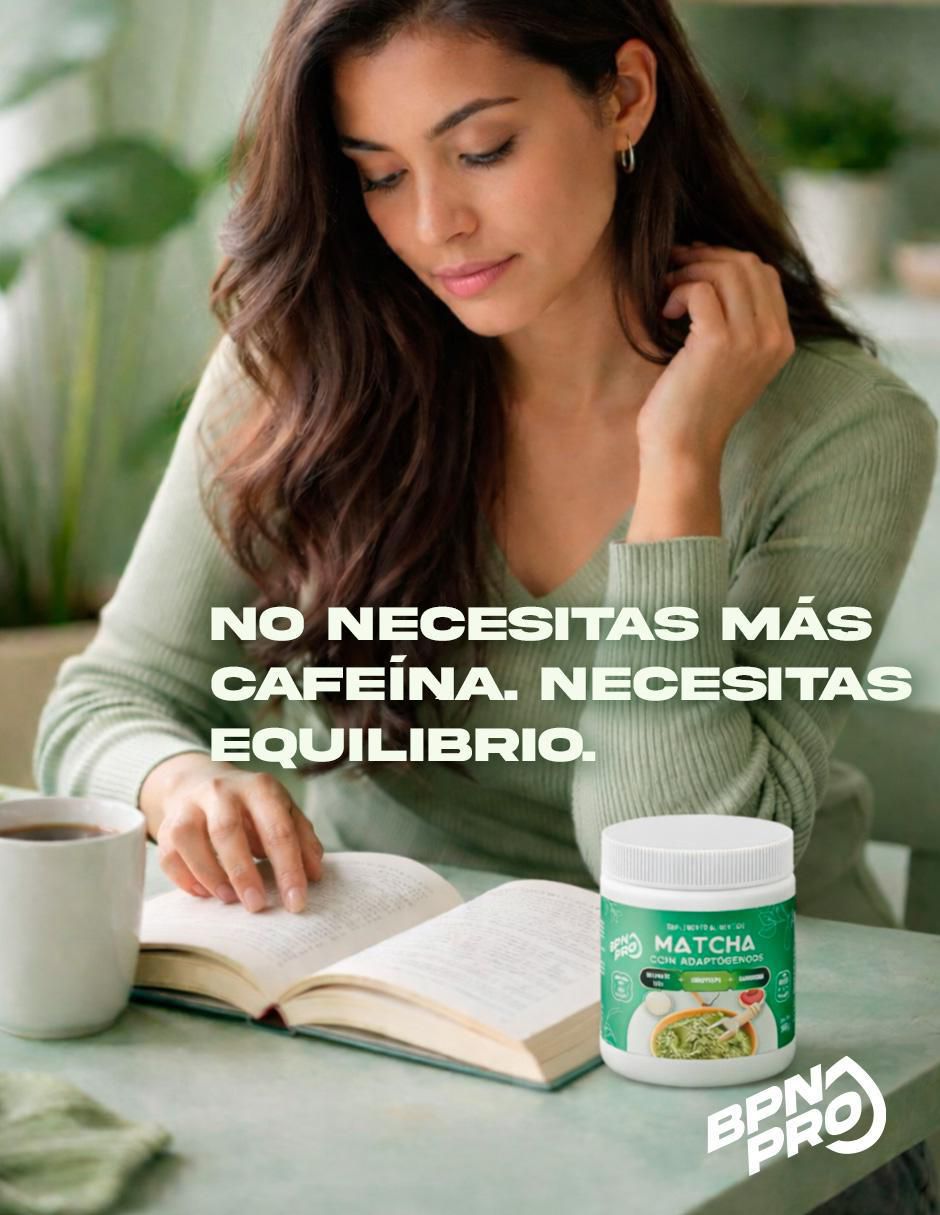 Matcha Con Adaptógenos con hongo reishi, melena de león y rodhiola rosea sabor matcha de 180 g 3