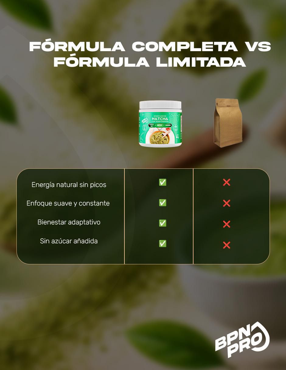 Matcha Con Adaptógenos con hongo reishi, melena de león y rodhiola rosea sabor matcha de 180 g 5