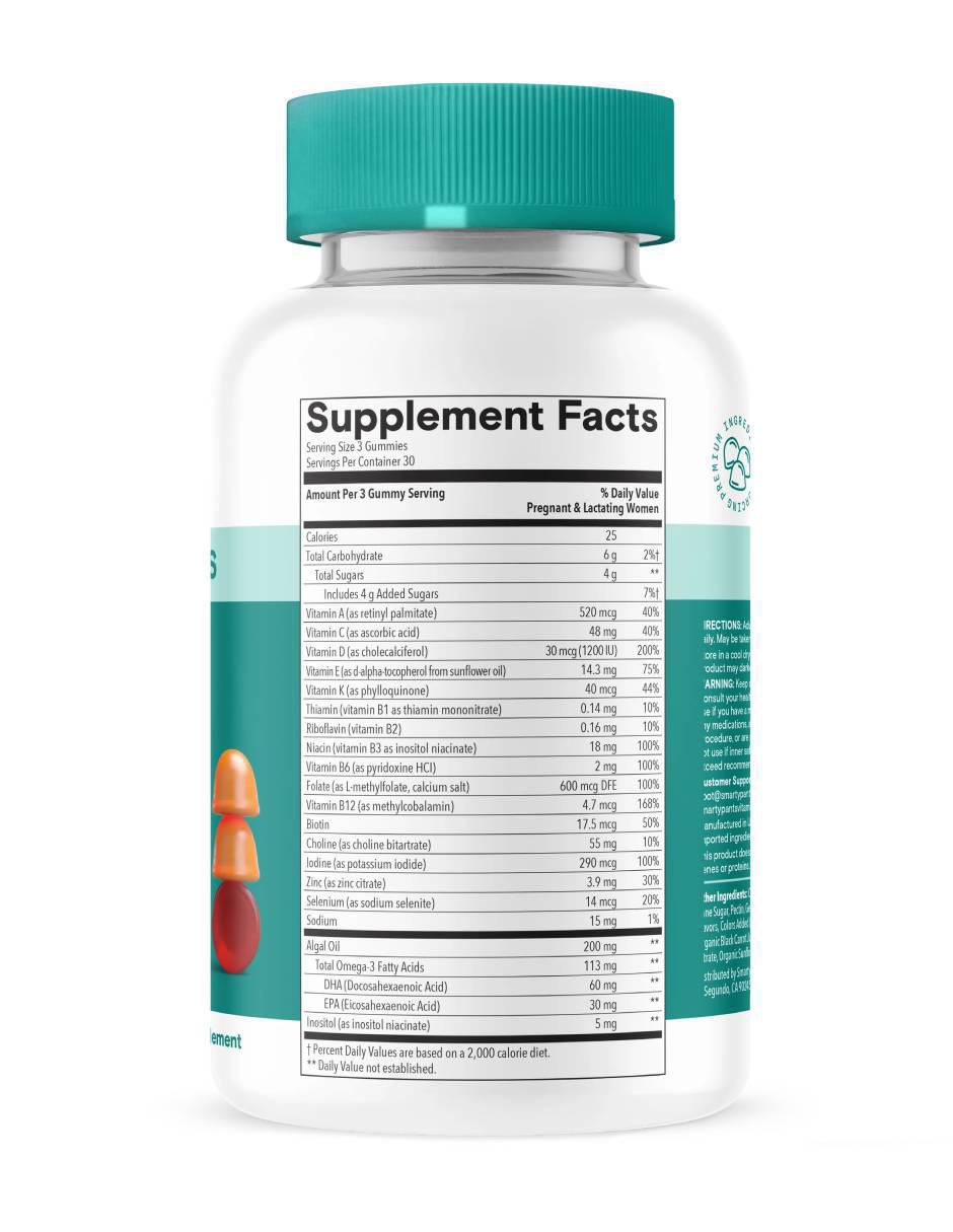 Prenatal Plus Multi and Omegas con multivitaminico sabor frutal de 90 gomitas 4