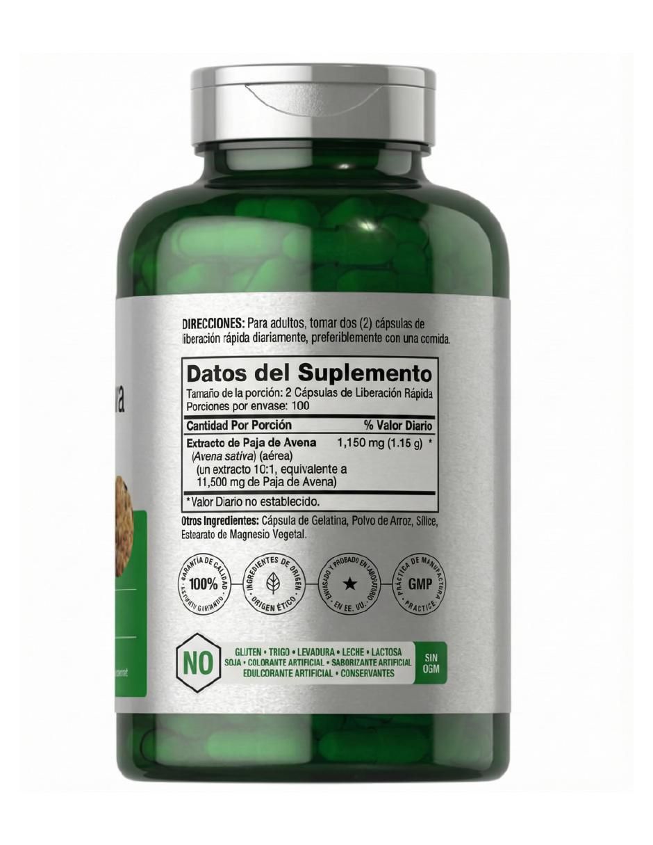 Avena Sativa de 200 cápsulas 2