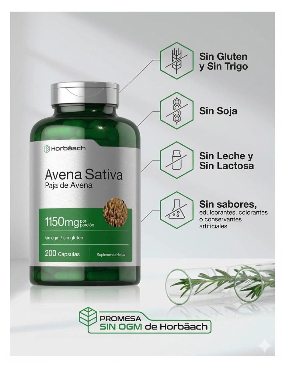 Avena Sativa de 200 cápsulas 3