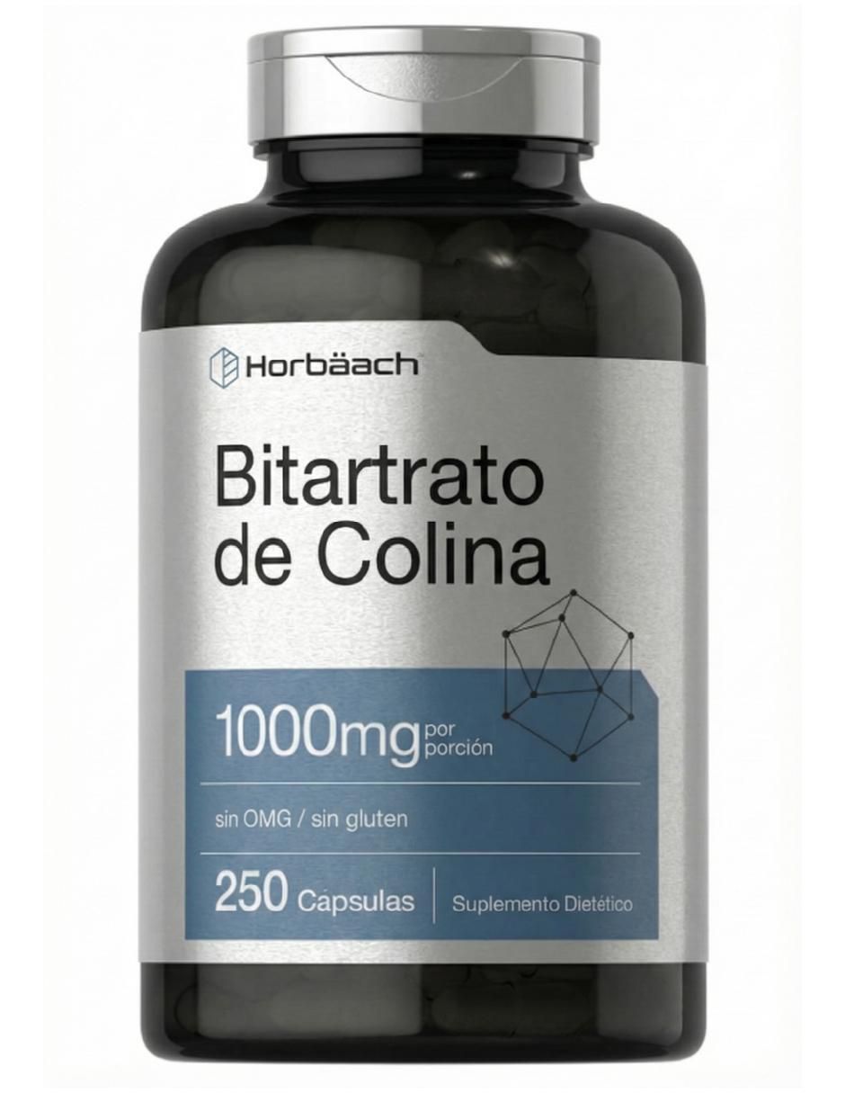 Bitartrato de Colina de 250 cápsulas