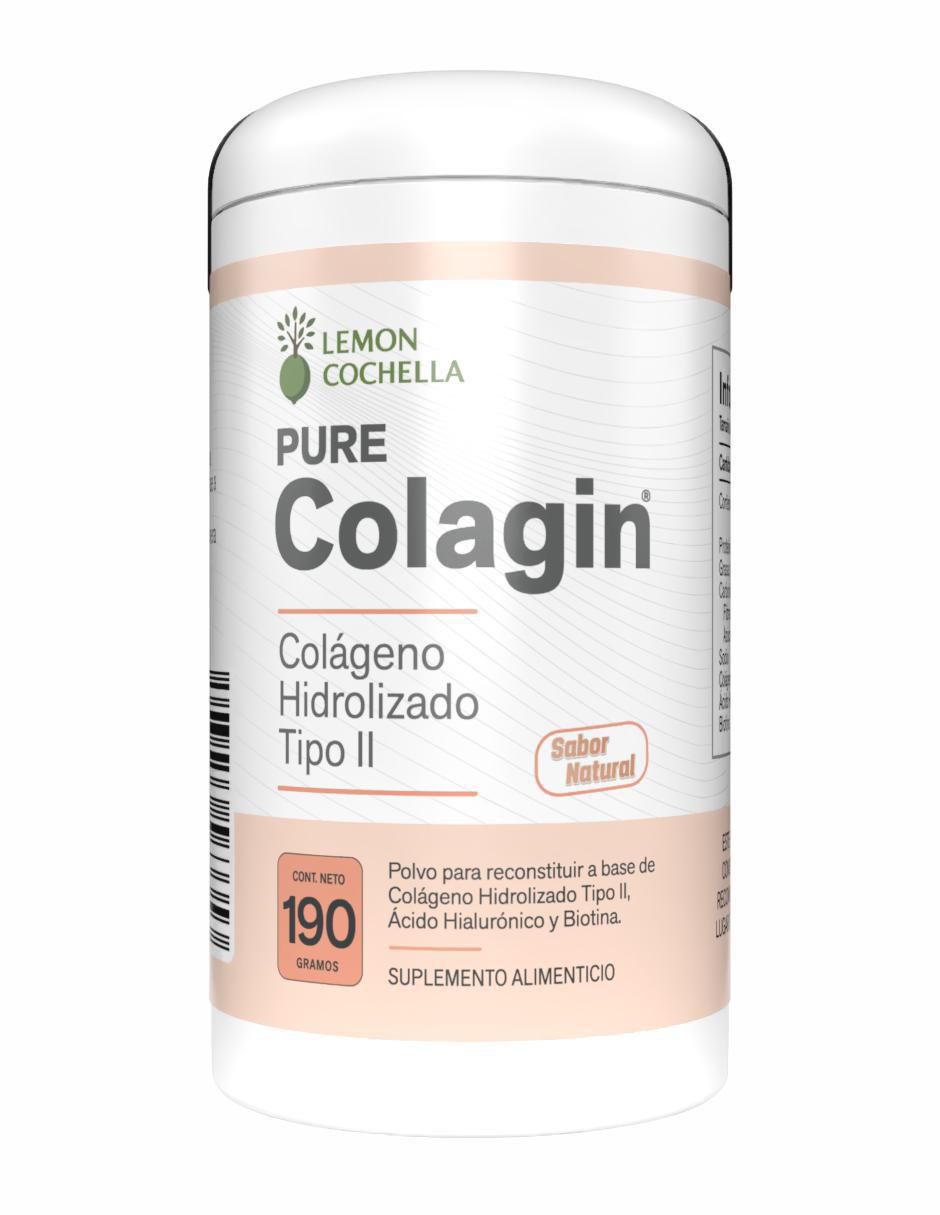 Pure Colagin con colágeno hidrolizado tipo II sabor natural de 190 g