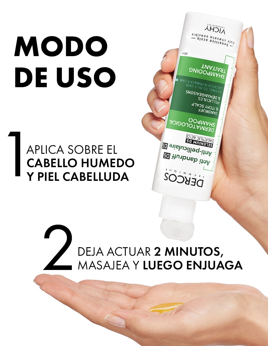 Shampoo dermatológico caspa grasa para cabello normal y graso Selenium Ds Salicylic Acid 6