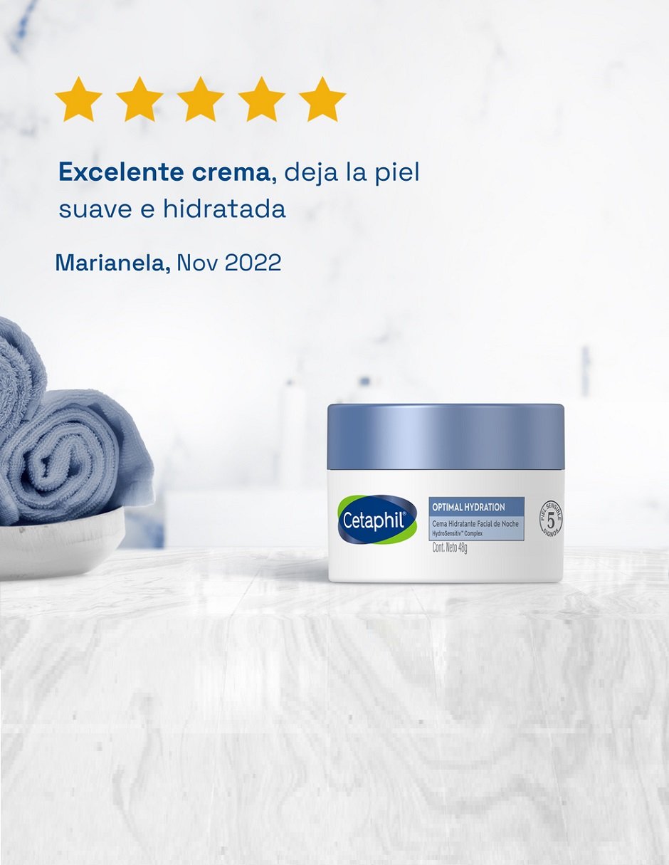 Crema facial recomendada para hidratar de noche Cetaphil todo tipo piel 3