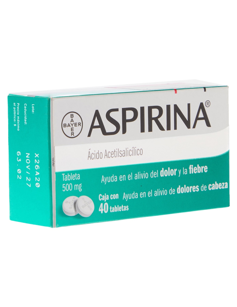 Tabletas para dolor de cabeza y migrañas Aspirina 3