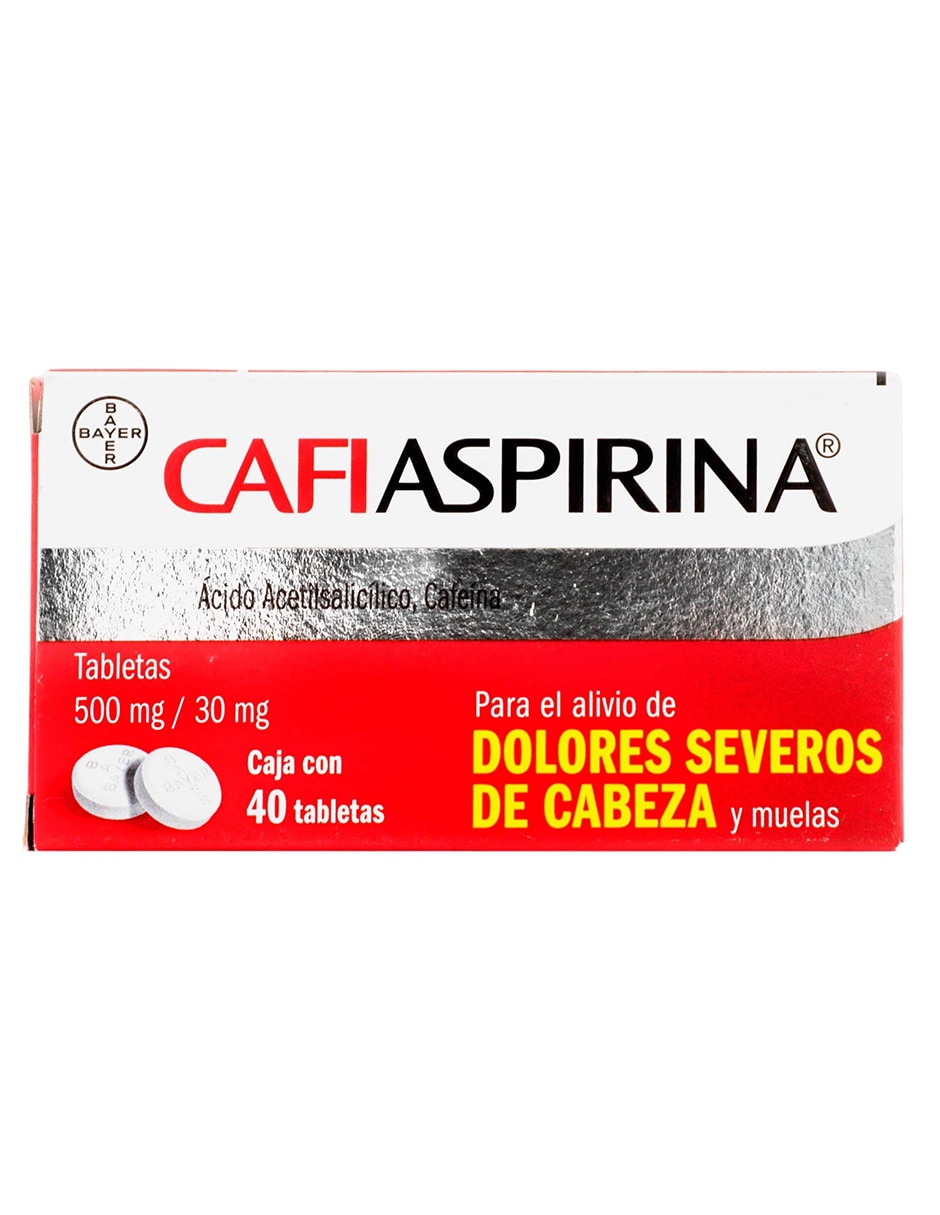 Tabletas para dolor de cabeza y migraña Cafiaspirina
