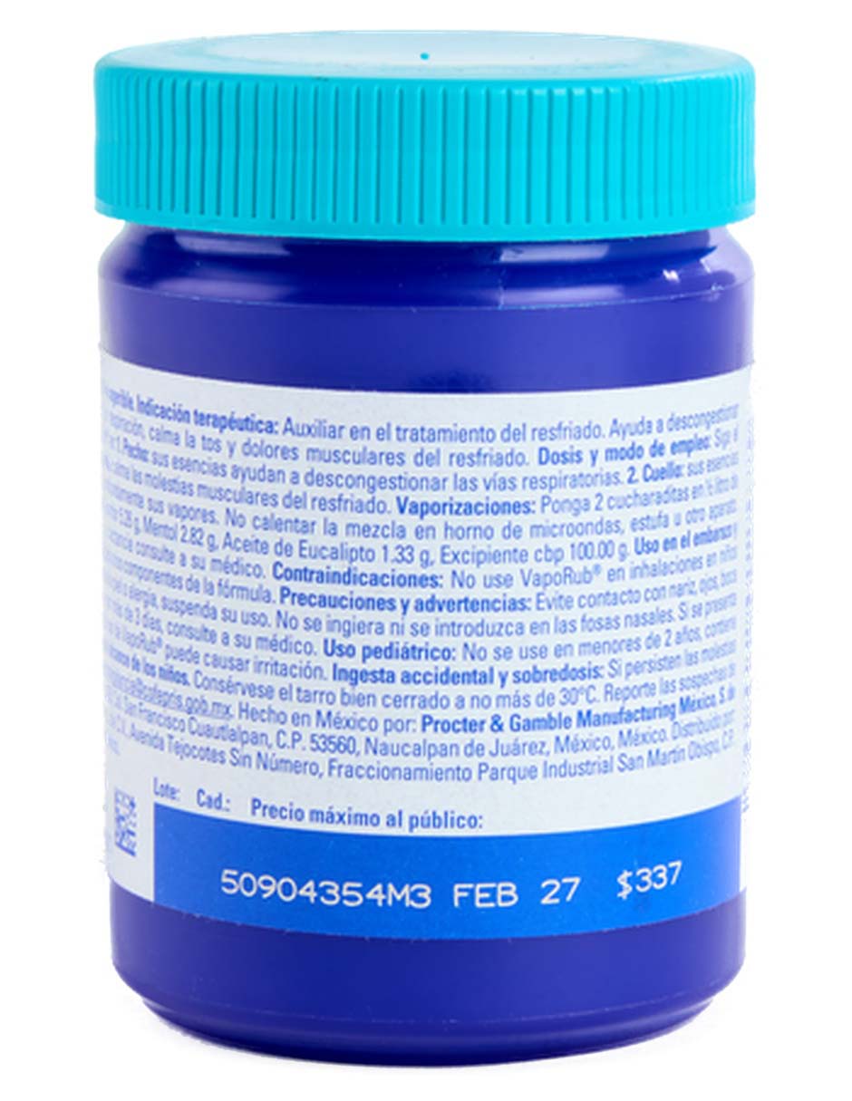 Ungüento para gripe y tos VapoRub 2