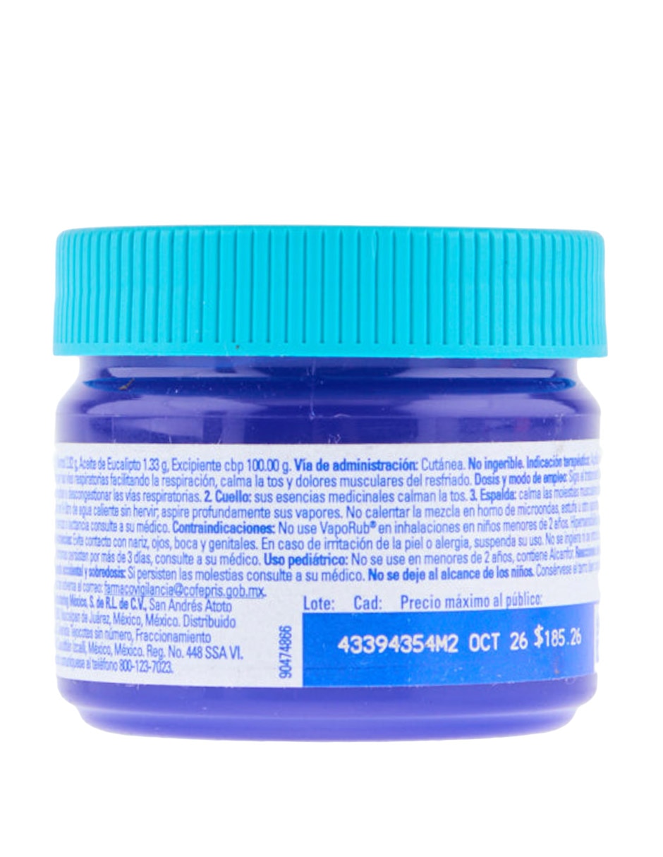 Bálsamo para gripe y tos Vaporub 3