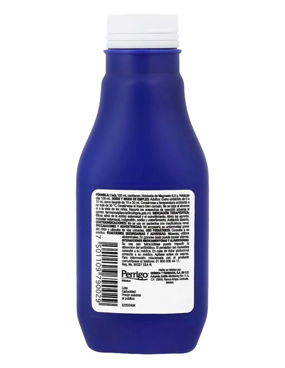 Suspensión para malestar estomacal Normex Leche de Magnesia 4