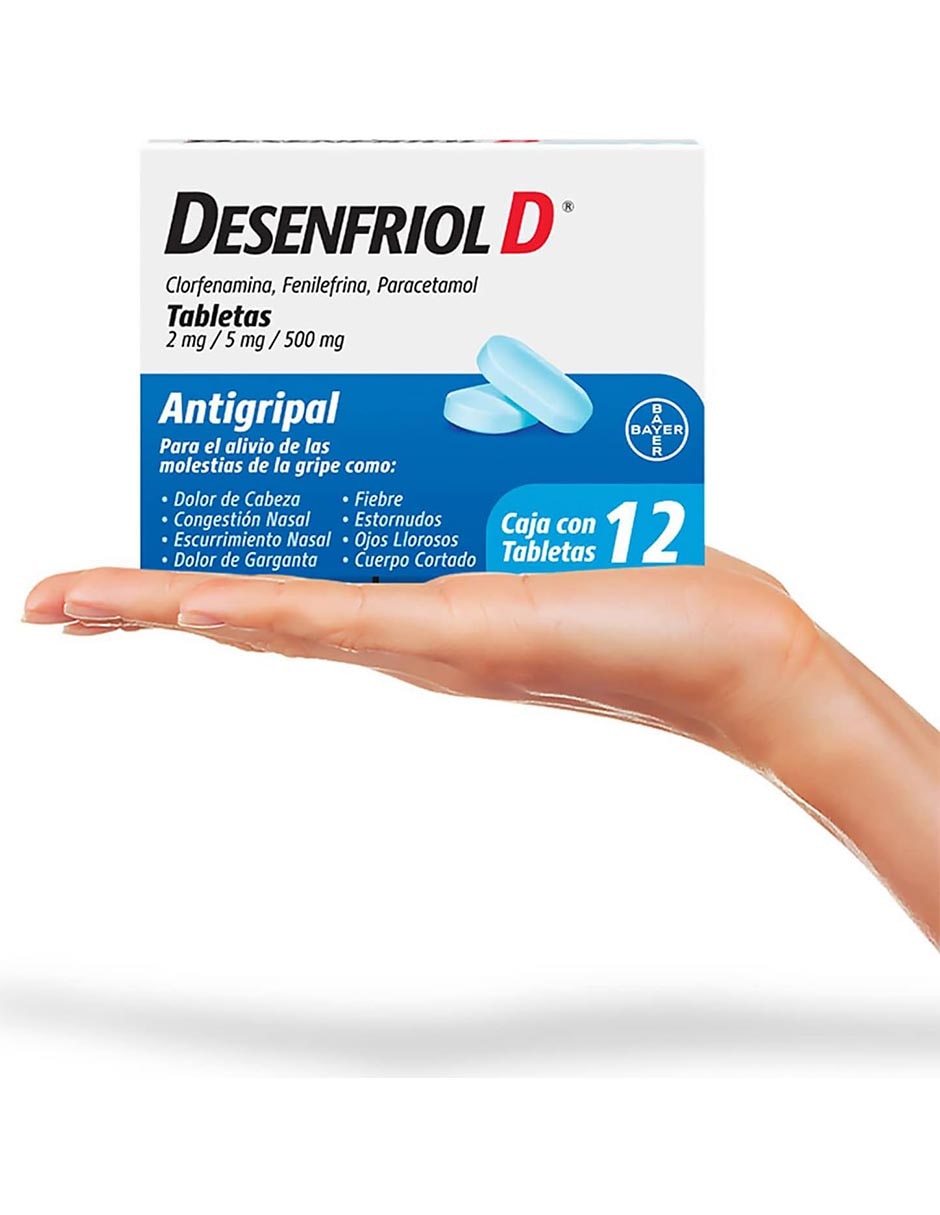 Tabletas para gripe y tos Desenfriol D 4