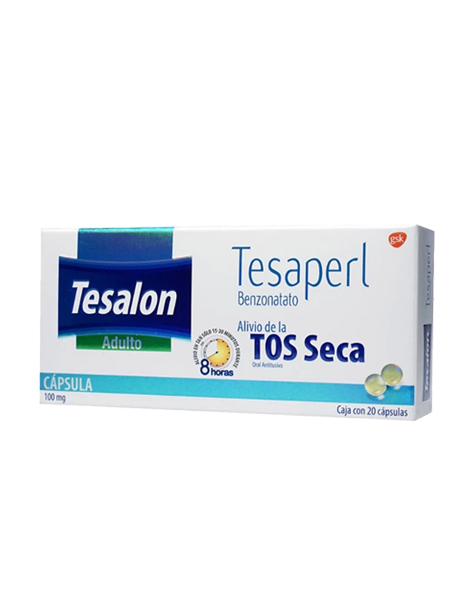 Cápsulas para tos Tesaperl Benzonatato 2
